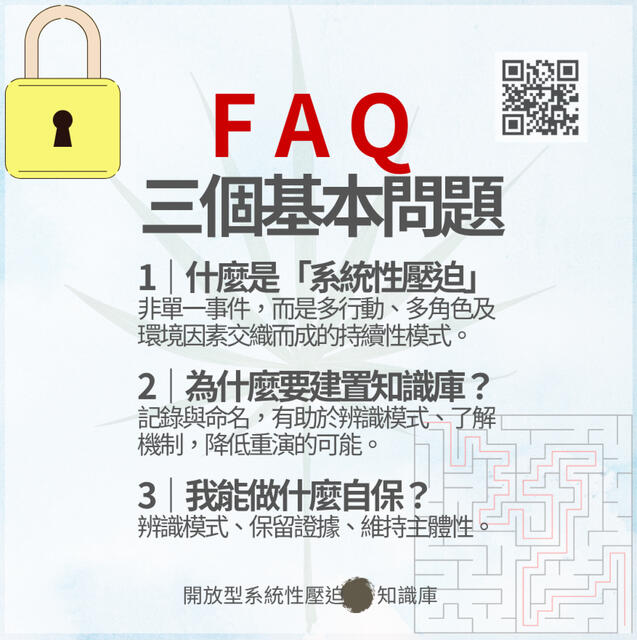 FAQ | Three Basic Questions 施壓劇組 FAQ|常見問題與誤解